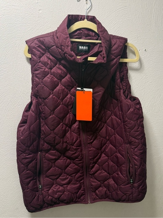 Bass Jackets & Blazers - NWT Bass Outdoor Packable Quilted Puffer Vest Plum Fig Purple Large Lightweight